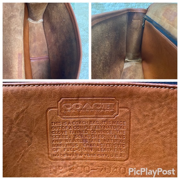 Vintage 70’s NYC Coach Convertible Clutch # 9635 in British Tan Leather - Picture 11 of 13